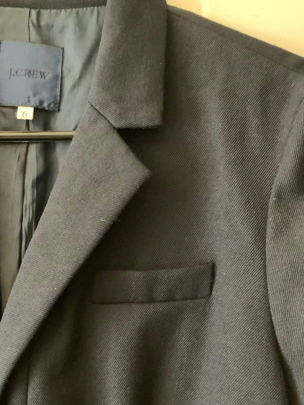 J. Crew Navy Single-Breasted Long Coat Dress - Picture 6 of 9